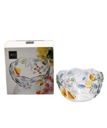Mikasa Garden Harvest Clear Glass Fruit /Hostess Bowl 8&quot; Embossed Colore... - $418.67 MXN