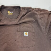 Carhartt K87 DKB Original Fit Men's 2XL Tall Brown Cotton Short Sleeve T-Shirt image 12