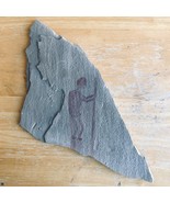 Primitive Painting on Stone Man with Staff - £18.51 GBP