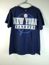 MLB Genuine Merchandise New York Yankees T Shirt Mens Medium Blue 100% Cotton - £5.62 GBP