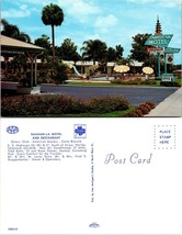 Florida Ocala Shangri-La Motel &amp; Restaurant Swimming Pool Umbrellas VTG Postcard - £7.39 GBP