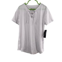 Ideology Girls White Quick Dry Short Sleeve Top Medium New - $11.65