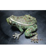 TWO&#39;S COMPANY JEWELLED FROG TINKET BOX 3&quot; - $73.96 CAD