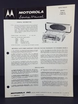 Motorola 1961 Chevrolet Auto Radio Service Manual Model CTM61X - $6.93