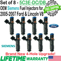 NEW OEM x8 Siemens 4Hole Upgrade Fuel Injectors for 2006-07 Lincoln Mark... - £324.07 GBP