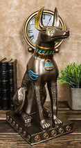 Large Egyptian Jackal Dog Anubis Statue 12.5&quot;H God Of Mummification Afterlife - £55.30 GBP