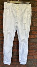 White Stretch Jeans Sz 4 Royalty For Me Wanna Betta Butt Distressed Stra... - £7.50 GBP