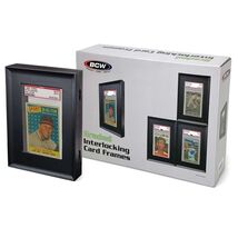 1 box of 4 BCW Black Interlocking Graded Card Fames - $25.46