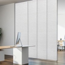 Godear Design Pleated Natural Woven Adjustable Sliding Panel Track - Mica - £68.34 GBP