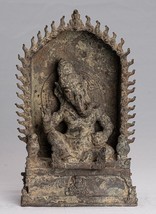 Antico Giavanese Stile Bronzo Seduta Majapahit Ganesha Statua - 27cm/27.9cm - £814.23 GBP