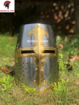 Medieval Crusader Helmet Armour Great Helm Knight Costumes - £154.38 GBP