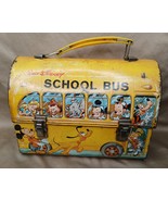 Vintage 1960&#39;s Walt Disney &quot;School Bus&quot;  Metal Lunch Box Pail-NO THERMOS - €25,64 EUR