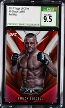 2017 Topps UFC Fire Red Hot #9 Chuck Liddell /142 CSG 9.5 Gem Mint POP 2 - £25.53 GBP