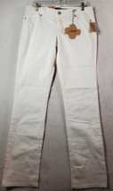 Grane Jeans Juniors Size 11 White Denim Cotton Flat Front Straight Leg Pockets - £6.77 GBP