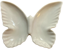 Ceramic Butterfly Trinket Jewelry Dish White 6" x 4.5" Keys & Small Items Dish image 2