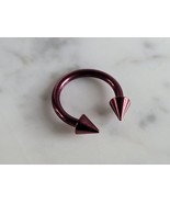 New Surgical Steel Red Horseshoe Nipple Ear Tongue Piercing Bar  E2722 - £19.39 GBP