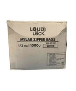 NEW Loud Lock Mylar Zipper Bags 1000 Count White 1/2 Ounce 8&quot; x 5&quot; 6mil - $148.49