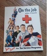 VTG Red Cross On the Job When It Counts Cardboard 19&quot; x 15&quot; Poster Ad 57... - $2,270.47 MXN