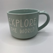 Harvest Green Studio Explore the World Coffee Mug 18 Oz Light Green Ston... - $238.64 MXN