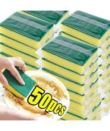 1/100Pcs Kitchen Cleaning Sponge Scrubber Pad Dishwashing Scouring Brush - $72.55 MXN+