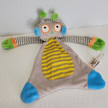 Maison Chic Robot Lovey Security Blanket Pacifier Blankie Holder Gray Yellow - $22.51