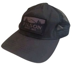 CC Filson Hat Cap Strapback Adult Black Mesh Trucker Box Logo - £19.34 GBP