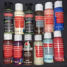 Craft Smart Delta Acrylic Paint 2 fl.oz. ￼ Bottles Lot #2. /Lot mixed Of 12 - £14.14 GBP