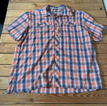cabelas Men’s plaid short sleeve button up shirt size 2XL orange s3 - £13.16 GBP