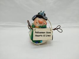 Policemen Saves Hearts And Lives Snowman Christmas Holiday Ornament 2.5&quot; - $11.60 CAD