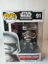 Funko POP! Star Wars #91 Captain Phasma CHROME Smugglers Bounty Exclusive Rare - £19.65 GBP