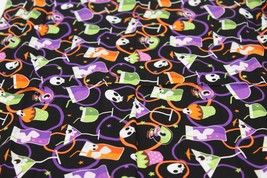 Set of 3 New Halloween Spooky Seasonal Cotton Fabric Fat Quarter-Odd - £12.63 GBP