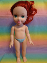 Disney Little Mermaid Princess Ariel Toddler Doll 13&quot; - Nude - as is - £10.70 GBP