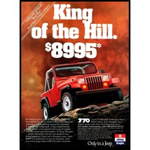 1989 Jeep Wrangler Vintage Print Ad Rock Climb Off Road Wall Art Photo - £8.23 GBP