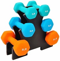 BalanceFrom BF-D358 Dumbbell Set with Stand, 32 lb - £72.82 GBP