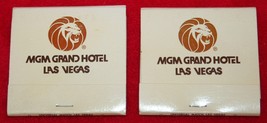 2 Vintage Mgm Grand Hotel Las Vegas Nevada Matchbook Lot Unused Lion Logo - £7.94 GBP