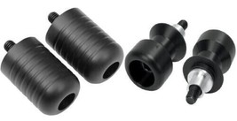 Pro-tek Bar End Swing Arm Spool Slider Kit 2000-2005 Kawasaki Ninja ZX12R Black - £27.60 GBP