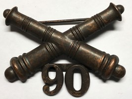 1902-1905, U.S ARMY ARTILLERY CORPS, BRONZE, 90th FIELD ARTILLERY, COLLA... - $35.00