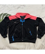 Columbia Womens Vintage 90s Fleece Jacket Size XL Black Pink Zip Up Colo... - $46.02 CAD