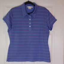Nike Golf Short Sleeve Polo Shirt Periwinkle Striped Women’s Size XL - $17.00