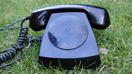 VINTAGE SOVIET USSR RUSSIAN BOSS ANSWER ONLY PHONE BLACK COLOR 1975 - £45.42 GBP