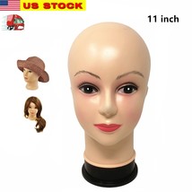 Female Bald Mannequin Doll Head for Wig Making, Hats, Eyeglasses, Displaying - £13.44 GBP