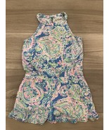 Lilly Pulitzer Girls Brienne Romper size XL 12-14 100% Cotton - $34.64