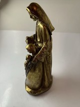 Holy Family Figurine 12” Tall Statue Mary Joseph child Jesus Gold - £37.36 GBP