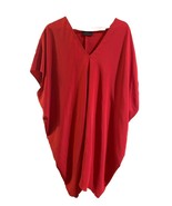 Hatch Maternity The Slouch Dress One Size in Scarlett Red Womens V -Neck OS - $803.32 MXN