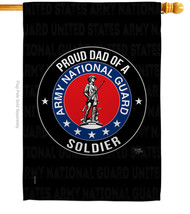 Army Proud Dad Soldier House Flag National Guard 28 X40 Double-Sided Banner - £33.54 GBP