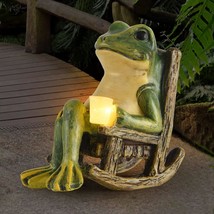 Miniature Frog Garden Statue Home Easter Gifts Decorations, 3.89&quot;X2.36&quot;X... - $33.92