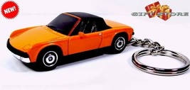 RARE KEY CHAIN RING REDDISH ORANGE &amp; BLACK VW VOLKSWAGEN PORSCHE 914 TAR... - $38.98