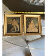 VTG Age Of Innocence Set Boy Girl 5” x6” wooden frames Embossed By Henry Raeburn - $48.25