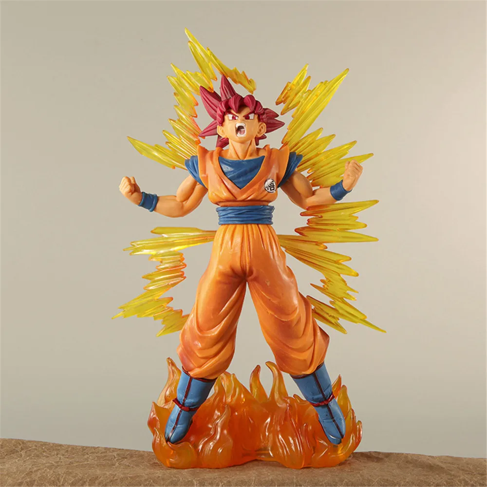 24cm Anime Dragon Ball Figurine Super Saiya Son Goku PVC Action Figure Statue - £21.64 GBP