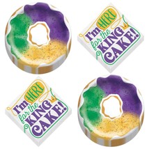 Mardi Gras Party Supplies - King Cake Paper Dessert Plates and Beverage Napkins  - £11.29 GBP+